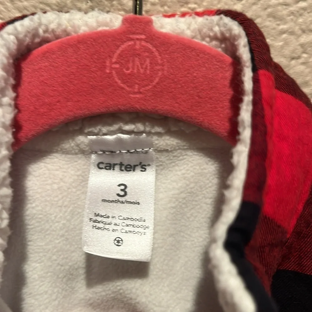 Carter’s Baby Boy’s Buffalo Plaid Buffalo Check Vest Size 3 Months